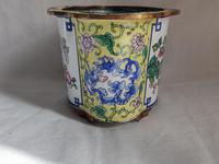 Antique Chinese Canton Enamel Planter / Pot Enamel on Copper Hand Painted (3 of 14) Antique Chinese Canton Enamel Planter / Pot Enamel on Copper Hand Painted (3 of 14)