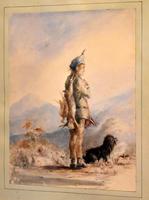 Early Victorian Watercolour of a Scottish Gillie (4 of 8) Early Victorian Watercolour of a Scottish Gillie (4 of 8)