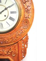 Massive Rare Antique Carved Walnut 8-Day Drop Dial Striking Wall Clock (3 of 14) Massive Rare Antique Carved Walnut 8-Day Drop Dial Striking Wall Clock (3 of 14)