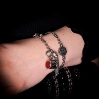 Antique Victorian Sterling Silver Albertina Albert Watch Chain Bracelet with Tassel and Drum Charm (13 of 14) Antique Victorian Sterling Silver Albertina Albert Watch Chain Bracelet with Tassel and Drum Charm (13 of 14)
