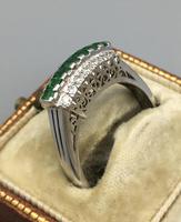 Platinum Set Emeralds & Diamonds Ring (8 of 11) Platinum Set Emeralds & Diamonds Ring (8 of 11)