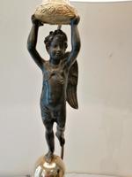 Fine Quality French Brass & Bronze Table Lamp (5 of 6) Fine Quality French Brass & Bronze Table Lamp (5 of 6)