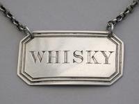 Victorian Provincial Silver Wine Label 'Whisky' Fully Hallmarked by Thomas Robinson, Newcastle, 1842 (4 of 7) Victorian Provincial Silver Wine Label 'Whisky' Fully Hallmarked by Thomas Robinson, Newcastle, 1842 (4 of 7)