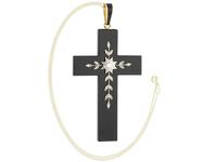 Black Onyx, Diamond, Yellow Gold Cross Pendant (3 of 9) Black Onyx, Diamond, Yellow Gold Cross Pendant (3 of 9)