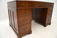 Georgian Style Mahogany Leather Top Pedestal Desk (8 of 12) Georgian Style Mahogany Leather Top Pedestal Desk (8 of 12)