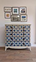 Painted Harlequin Antique Georgian Chest of Drawers