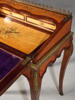 A Small Late 19th Century Satinwood and Rosewood Bureau de Dame (6 of 6) A Small Late 19th Century Satinwood and Rosewood Bureau de Dame (6 of 6)