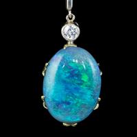 Antique Edwardian 7ct Black Opal Diamond Sapphire Lavaliere Necklace 18ct Gold Platinum Circa 1905 (6 of 8) Antique Edwardian 7ct Black Opal Diamond Sapphire Lavaliere Necklace 18ct Gold Platinum Circa 1905 (6 of 8)