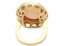 13.98ct Coral & 14ct Yellow Gold Dress Ring - Vintage c.1960 (7 of 9) 13.98ct Coral & 14ct Yellow Gold Dress Ring - Vintage c.1960 (7 of 9)