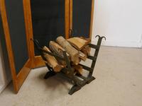 19th Century Blacksmith Made Inglenook Iron Log Carrier (3 of 7) 19th Century Blacksmith Made Inglenook Iron Log Carrier (3 of 7)