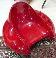 Scarce & Authentic Red Fibreglass "Formula Chair" Designed by Eero Aarnio (1 of 3)