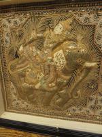 Framed Vintage Balinese Embroidered Tapestry of Two Gentlemen Warriors (9 of 12) Framed Vintage Balinese Embroidered Tapestry of Two Gentlemen Warriors (9 of 12)