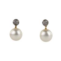 Marco Bicego. Finely Crafted Gold Earrings with Pearls and Diamonds.