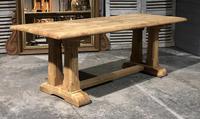 French Bleached Oak Trestle Farmhouse Dining Table (6 of 18) French Bleached Oak Trestle Farmhouse Dining Table (6 of 18)