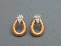 Pair of 18ct rose gold and diamond earrings (5 of 5) Pair of 18ct rose gold and diamond earrings (5 of 5)