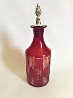 A Lovely Ruby Glass And Silver Plate Wine Bottle (2 of 5) A Lovely Ruby Glass And Silver Plate Wine Bottle (2 of 5)
