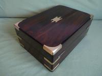Quality Brass Bound Rosewood Unisex Jewellery Box + Tray c.1850 (6 of 10) Quality Brass Bound Rosewood Unisex Jewellery Box + Tray c.1850 (6 of 10)