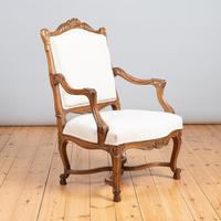 Pair of Large French Walnut & Parcel-Gilt Armchairs (6 of 10) Pair of Large French Walnut & Parcel-Gilt Armchairs (6 of 10)