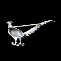 Antique Pheasant Bird Paste Sterling Silver Brooch Pin (4 of 7) Antique Pheasant Bird Paste Sterling Silver Brooch Pin (4 of 7)