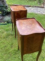 Pair of French Marquetry Bedside Tables in Kingwood (5 of 9) Pair of French Marquetry Bedside Tables in Kingwood (5 of 9)