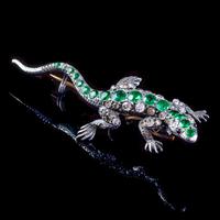 Antique Victorian Paste Lizard Brooch Silver c.1900 (4 of 6) Antique Victorian Paste Lizard Brooch Silver c.1900 (4 of 6)