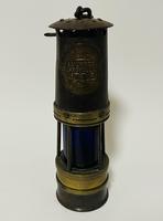 WW2 ARP Miner's Lamp with Blue Glass