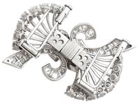 4.16ct Diamond & Platinum Double Clip Brooch - Art Deco c.1930 (6 of 12) 4.16ct Diamond & Platinum Double Clip Brooch - Art Deco c.1930 (6 of 12)