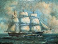 Original Seascape Oil Painting of 18th Century Tall-Masted Ship on the High Seas (8 of 12) Original Seascape Oil Painting of 18th Century Tall-Masted Ship on the High Seas (8 of 12)