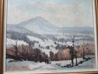 Aubrey R Phillips RWA (1920-2005): Oil On Board Landscape "Winter at Malvern" (2 of 5) Aubrey R Phillips RWA (1920-2005): Oil On Board Landscape "Winter at Malvern" (2 of 5)
