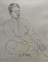 William Robert Hay - Original - Seated Student Portrait Pencil Drawing (3 of 12) William Robert Hay - Original - Seated Student Portrait Pencil Drawing (3 of 12)