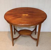 Oval Inlaid Occasional Mahogany Table (9 of 9) Oval Inlaid Occasional Mahogany Table (9 of 9)