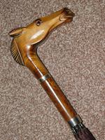 Antique English Made Brown Silk Canopy Umbrella & Hand Carved Horse Head Handle (10 of 14) Antique English Made Brown Silk Canopy Umbrella & Hand Carved Horse Head Handle (10 of 14)