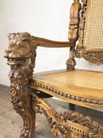 Large Carved Wooden Lion Throne Chair (8 of 10) Large Carved Wooden Lion Throne Chair (8 of 10)