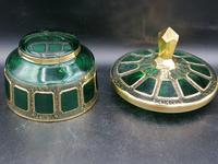 Antique Bohemian Cabochons Glass Covered Bowl, Box, Biscuits Jar (6 of 10) Antique Bohemian Cabochons Glass Covered Bowl, Box, Biscuits Jar (6 of 10)