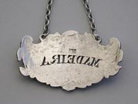 19th Century Provincial / Colonial Cast Silver Wine Label 'Madeira' by G.C. 'makers mark only' c.1830-1850 (6 of 7) 19th Century Provincial / Colonial Cast Silver Wine Label 'Madeira' by G.C. 'makers mark only' c.1830-1850 (6 of 7)
