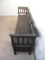 Shabby Chic Black 4 Seater Antique Pine Kitchen / Hall Box Settle / Bench (4 of 10) Shabby Chic Black 4 Seater Antique Pine Kitchen / Hall Box Settle / Bench (4 of 10)