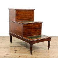 Set of Antique Victorian Mahogany Library Steps