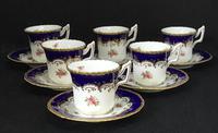 Beautiful Set of 6 Victorian Coalport Floral Decorated Coffee Cans & Saucers (2 of 7) Beautiful Set of 6 Victorian Coalport Floral Decorated Coffee Cans & Saucers (2 of 7)