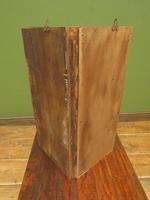 Small Inlaid Antique Corner Cupboard with Blue Interior, Lockable (11 of 14) Small Inlaid Antique Corner Cupboard with Blue Interior, Lockable (11 of 14)