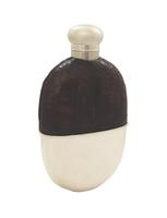 Antique Silver Plated & Crocodile Leather Hip Flask c.1900 (3 of 9) Antique Silver Plated & Crocodile Leather Hip Flask c.1900 (3 of 9)