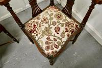 Pair of Edwardian Walnut Corner Chairs (4 of 6) Pair of Edwardian Walnut Corner Chairs (4 of 6)