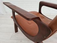 Danish armchair, cowhide, cognac leather, 1970s (20 of 20) Danish armchair, cowhide, cognac leather, 1970s (20 of 20)