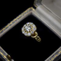 Antique Victorian Old Cut Diamond Cluster 18ct 18K Yellow Gold Ring 1.0ct total (8 of 9) Antique Victorian Old Cut Diamond Cluster 18ct 18K Yellow Gold Ring 1.0ct total (8 of 9)
