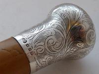 Walking Stick Cane 1918 Hallmarked Solid Silver Pommel Malacca Wood Shaft (5 of 11) Walking Stick Cane 1918 Hallmarked Solid Silver Pommel Malacca Wood Shaft (5 of 11)