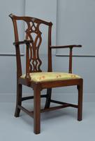 Elegant Chippendale Revival Mahogany Elbow Chair (12 of 13) Elegant Chippendale Revival Mahogany Elbow Chair (12 of 13)