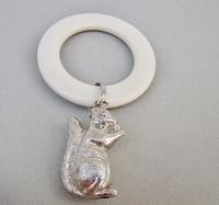 Silver "Squirrel" Rattle by W H Collins & Co, Birmingham 1969 (2 of 6) Silver "Squirrel" Rattle by W H Collins & Co, Birmingham 1969 (2 of 6)