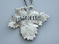 Large William IV Cast Silver Vine Leaf Wine Label 'Sherry' (2 of 10) Large William IV Cast Silver Vine Leaf Wine Label 'Sherry' (2 of 10)
