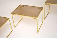 1970’s Vintage Italian Brass & Glass Nest of 3 Tables (8 of 10) 1970’s Vintage Italian Brass & Glass Nest of 3 Tables (8 of 10)