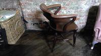 Gillows Quality Leather Backed Desk Chair with Refinements (2 of 5) Gillows Quality Leather Backed Desk Chair with Refinements (2 of 5)