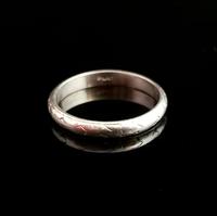 Art Deco Platinum Wedding Band, Engraved (9 of 10) Art Deco Platinum Wedding Band, Engraved (9 of 10)